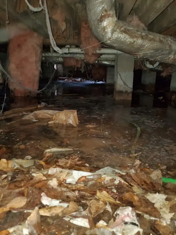 Crawl space flood assessment for Commercial Water Damage Restoration in Englewood
